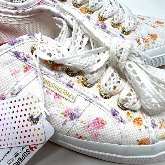NWT LoveShackFancy × Superga Sneaker Floral Shoes Size 10 - Picture 7 of 13